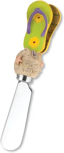 Miniatura 5 de UP UPware - Sandalias de playa para esparcidores de queso, asas de resina pintadas a mano con cuchillas de acero inoxidable para untar queso crema