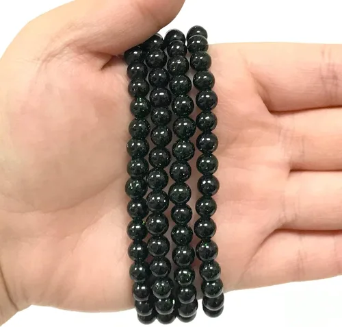 Miniatura 559 de Gem Avenue Handmade Round Bead Stretch Bracelet Unisex Natural Stone Beaded Jewelry for Men & Women, Elastic Wristband for Daily Wear