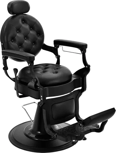 Sillas de peluquería negras para peluquería, silla reclinable hidráulica de alta resistencia para estilista, champú multiusos para belleza, spa,