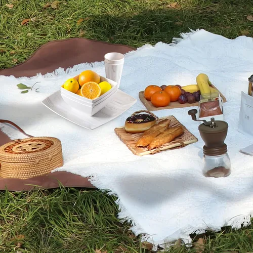 Miniatura 8 de Juego de vajilla de melamina de 16 piezas con aspecto de madera, tazas cuadradas, vasos de madera de grano de madera, platos de plástico