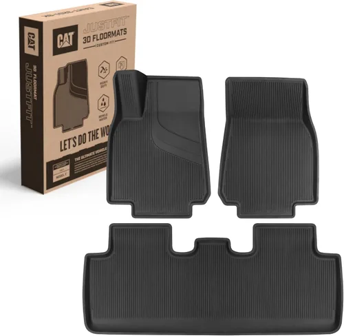 Miniatura 12 de CAT® Signature™ - Alfombrillas resistentes de 3 piezas para todo tipo de clima para automóviles, camiones y SUV, juego completo de alfombrillas