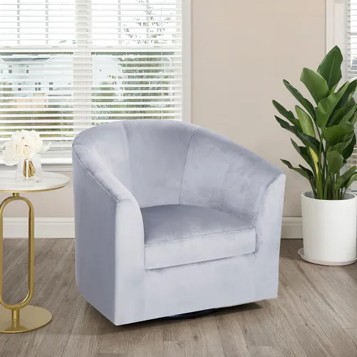 Ariana Silla Giratoria de Barril de 360 Grados Silla de Acento Giratoria para Sala de Estar con Reposabrazos Silla de Acento Pequeña para el Hogar