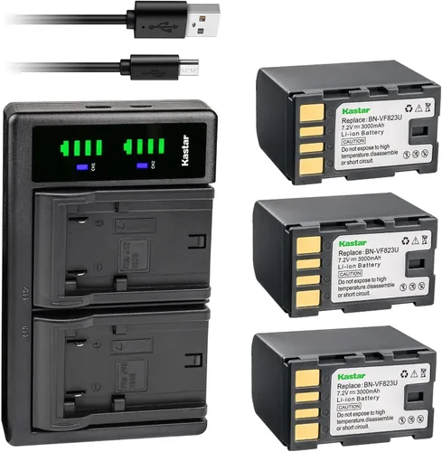 Miniatura 6 de Kastar BN-VF823 LTD2 Reemplazo del cargador de batería USB para JVC BN-VF808 BN-VF808U BN-VF815 BN-VF815U BN-VF823 BN-VF823U BN-VF915 BN-VF915U