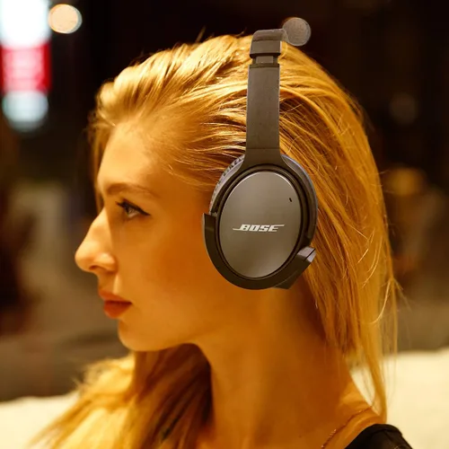 Miniatura 7 de Adaptador Bluetooth inalámbrico aptX mejorado para auriculares Bose QuietComfort 25 QC 25 con micrófono/control de volumen, negro