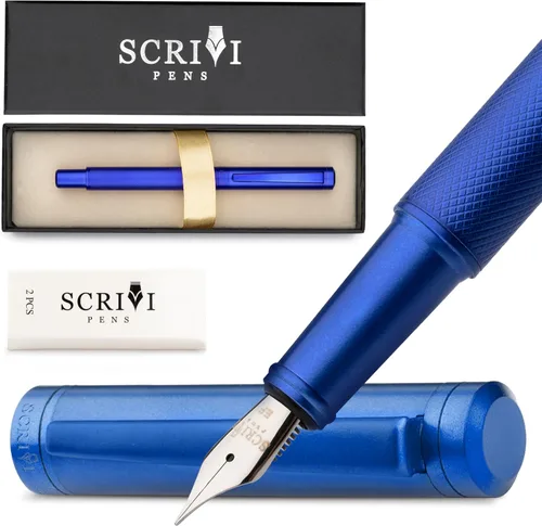 Miniatura 10 de Scrivi Pens Juego de Plumas Estilográficas de Lujo-[Negro] Plumas Estilográficas para Escribir - Punta Extra Fina Suave - Incluye Convertidor