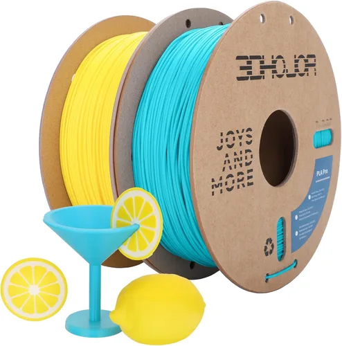Miniatura 42 de 3DHoJor PLA+ 3D Printer Filament Bundle, Multicolor PLA+ Filament 1.75mm, Vacuum Packed, 0.25kg*8 Pack, 2kg Total, Black+Bone