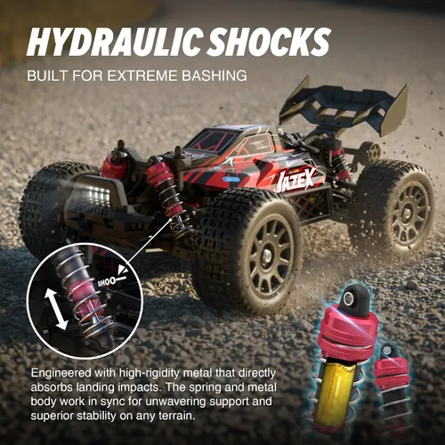 Miniatura 5 de Hosim Buggy RC sin escobillas para adultos y niños de 37.3 mi/h, 1/14 eléctrico de alta velocidad todo terreno, camiones RC Hobby 4x4 Off Road RC
