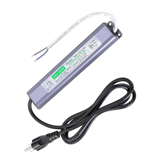 Miniatura 10 de Transformador LED impermeable IP67 de 12 V 60 W, fuente de alimentación de bajo voltaje con enchufe de 3 clavijas para cualquier luz LED al aire