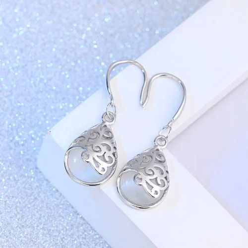 Miniatura 5 de Pendientes colgantes de plata de ley 925 con filigrana "Wishing Tree" para mujer