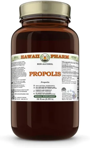 Miniatura 10 de Glicerita de propóleo, fabricado en Hawaii, totalmente natural, vegano, probado en laboratorio, extracto líquido sin alcohol - 4 onzas líquidas