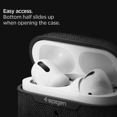 Miniatura 4 de Spigen Urban Fit - Funda para AirPods Pro (2019), funda de tela prémium con mosquetón, color negro