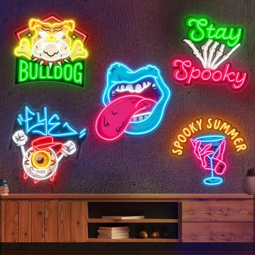 SELICOR Rótulos en luces LED de neón para habitación, boda, fiesta de cumpleaños, letrero de neón para decoración de casa, bar, tienda y logo (Texto