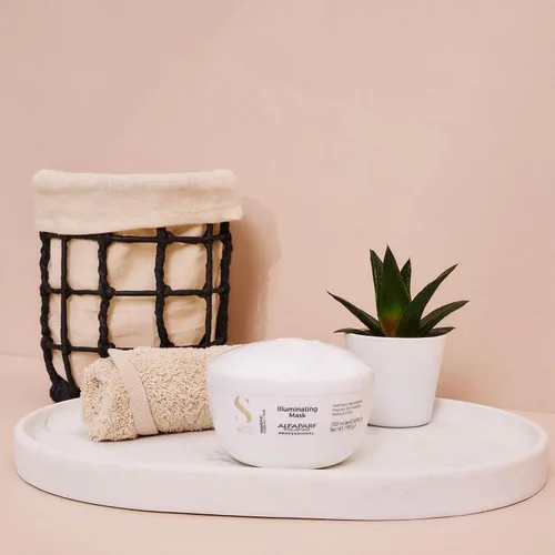 Miniatura 3 de Alfaparf Milano Semi Di Lino Diamond Illuminating Hair Mask - Acondicionador profundo seguro para el color para cabello teñido – Añade brillo