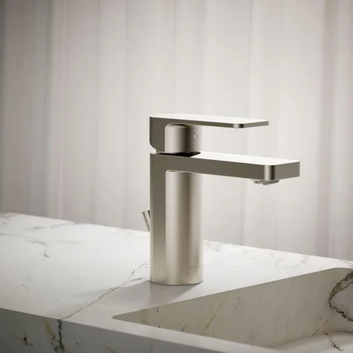 Miniatura 2 de Kohler 23472-4-BN Parallel® - Grifo para lavabo de baño con mango único, 1.2 gpm, níquel cepillado vibrante