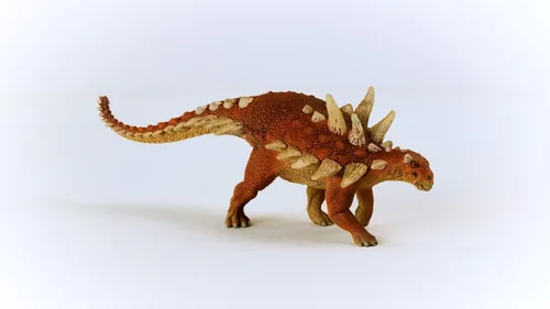 Miniatura 5 de Schleich Dinosaurios - Figura de dinosaurio Gastonia de 17,8 cm realista – Figura de juguete educativo y detallado de dinosaurio rojo jurásico