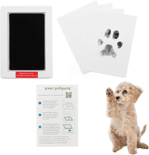Miniatura 9 de Green Pollywog Clean Touch - Almohadilla sin tinta No tóxico, extra grande Kit de huellas y huellas de manos para bebés Tinta segura para Kit