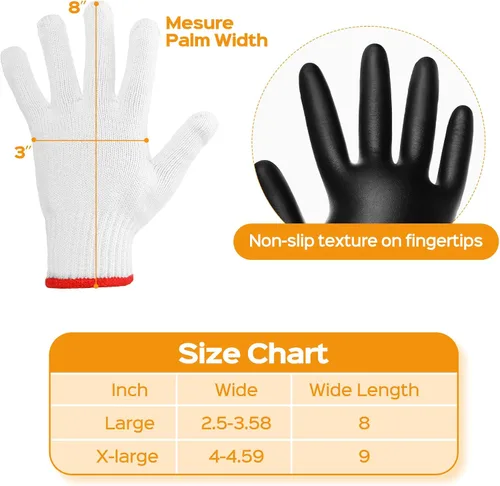 Miniatura 6 de Janmercy 200 piezas Guantes desechables de barbacoa de nitrilo con 4 pares de forro de algodón Guantes para parrilla, cocina, limpieza para ahumador