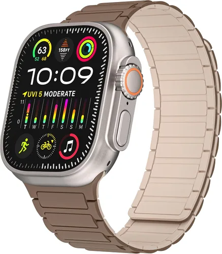 Miniatura 8 de Correa magnética compatible con Apple Watch Ultra 3/2/1 de 1.929 in, 1.811 in, 1.772 in, 1.732 in, 1.654 in, 1.614 in, 1.575 in, 1.496 in, correa