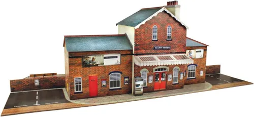 Miniatura 2 de The CityBuilder Kit de fabricación de modelos de cartón para estación de ferrocarril - O Scale Model Railroad Building