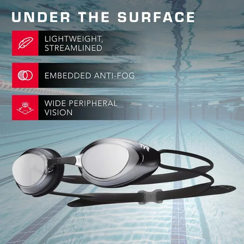 Miniatura 3 de TYR Blackhawk Racing Swim Goggles - Adult Swimming Goggles for Men and Women - Anti-Fog, UVA/UVB Protection, Watertight