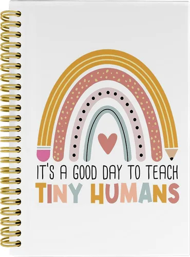Miniatura 6 de Knibeo Cuaderno de arcoíris para profesores, los mejores regalos para profesores, cuaderno de papel kraft, cuaderno encuadernado en espiral bohemio