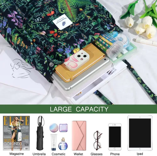 Miniatura 51 de Ayieyill - Bolsa de pana para mujer y niña, con correa de lona para colgar al hombro, bolsa con bolsillo