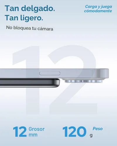 Miniatura 4 de Cargador portátil Magsafe, banco de energía magnético inalámbrico delgado de 5000 mAh con carga USB C, esencial de viaje para batería Magsafe Gris