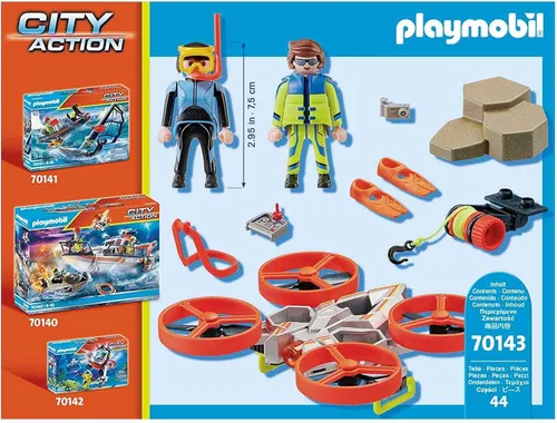 Miniatura 5 de Playmobil Rescate de buceadores con dron