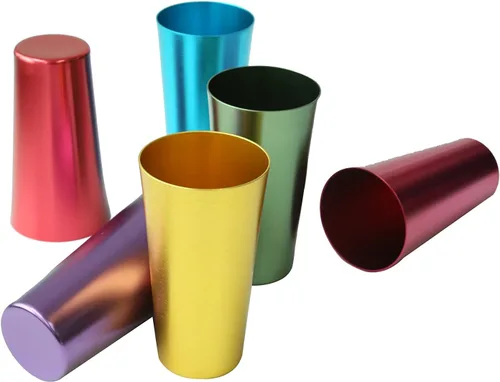 Miniatura 5 de 6 vasos de aluminio retro de Trademark Innovations, Multicolor