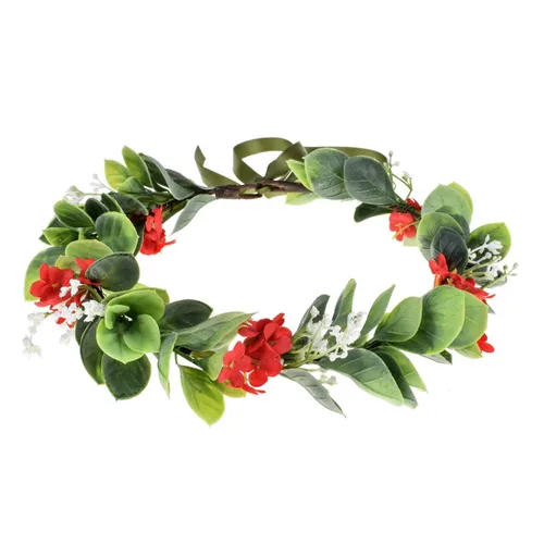 Miniatura 13 de Corona de flores suculentas, eucalipto aureola, diadema floral para boda, accesorio para fotos (hoja B)
