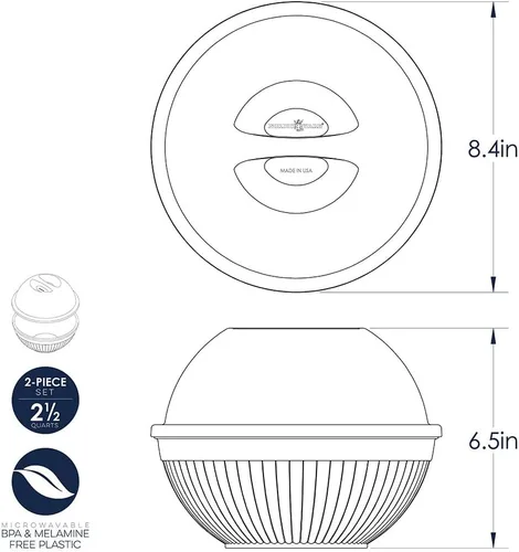 Miniatura 3 de Nordic Ware - Tazón para palomitas de una sola porción Quick Pop, rojo, 8 tazas
