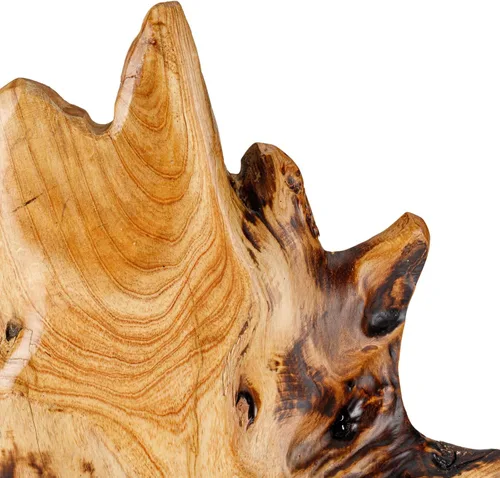 Miniatura 4 de Escultura irregular de madera de raíz tallada a mano, escultura abstracta de pie para decoración del hogar, estatua de mesa con borde natural