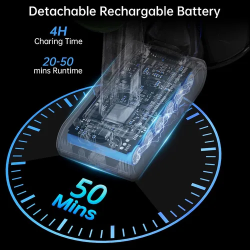 Miniatura 4 de Aspiradora inalámbrica, potente succión de 45 KPA, 50 minutos de funcionamiento, aspiradora ligera 6 en 1 con pantalla táctil LED antienredos