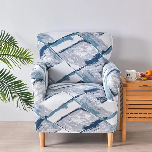 Miniatura 48 de LiveGo - Funda elástica para sillón de mediados de siglo moderno de 1 pieza, fundas de acento de jacquard para silla con brazos, fundas impermeables