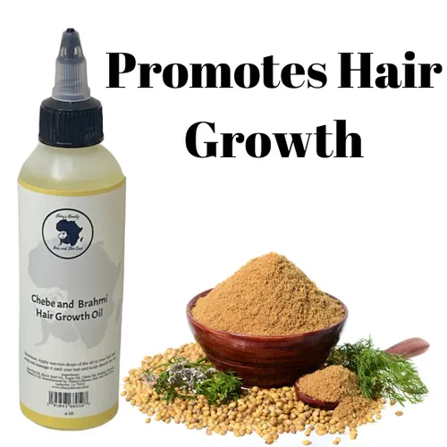 Miniatura 5 de EBONY'S BEAUTY HAIR AND SKIN CARE Aceite para el crecimiento del cabello seco dañado por Chebe y Brahmi africano, tintes y parabenos, ayuda a crecer