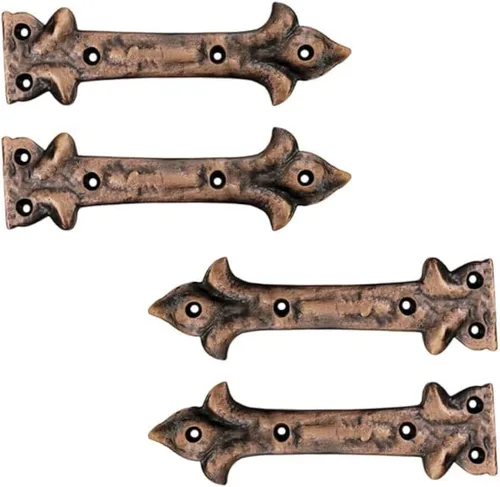 Miniatura 39 de Adonai Hardware Adonijah Bisagra falsa de aluminio para montaje frontal (6.5" x 12 Pack, Negro mate) para puertas de granero, puertas, armarios
