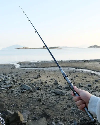 Miniatura 9 de Caña de pescar telescópica – Caña de viaje portátil ligera de fibra de carbono 42T para pesca de río de agua dulce, apta para principiantes y niños