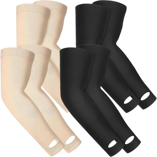 Miniatura 8 de Janmercy 4 pares de fundas protectoras para el brazo para piel fina y ancianos, funda protectora de piel para ancianos, moretones, abrasiones