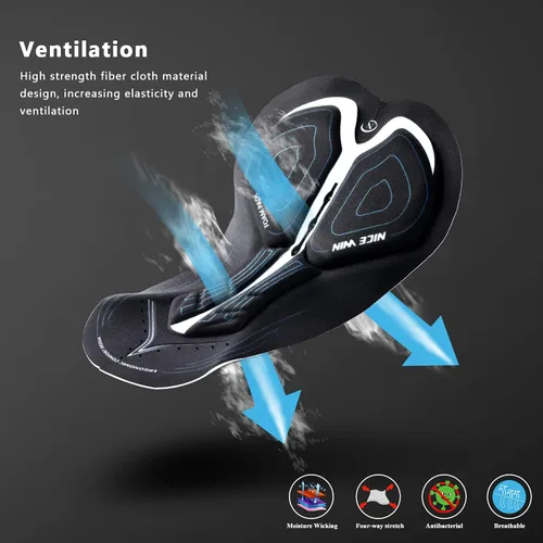 Miniatura 13 de NICEWIN - Pantalones cortos de ciclismo para hombre, con acolchado 3D y secado rápido