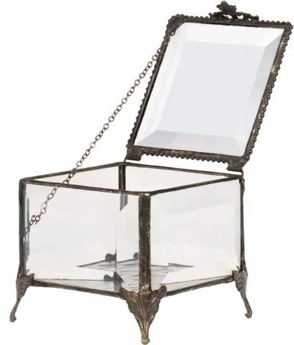 Miniatura 6 de J Devlin - Caja de cristal biselado transparente decorativa para joyas, caja 326