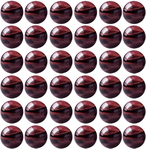 Miniatura 16 de Cuentas de piedra natural, 100 cuentas redondas de obsidiana negra de 0.315 pulgadas (0.315 in), cuentas sueltas de piedra auténtica