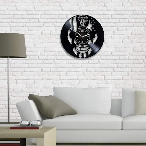 Miniatura 3 de Raiders - Reloj de pared deportivo de 12 pulgadas
