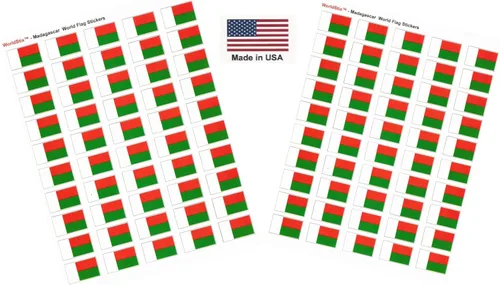 Miniatura 52 de 100 calcomanías de la bandera de Alaska; 1.5" x 1" hechas en Estados Unidos, calcomanías autoadhesivas de la bandera del estado para álbumes
