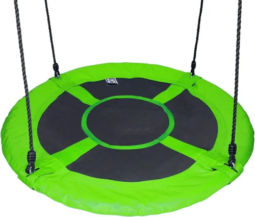 Miniatura 8 de Juego de asiento de columpio de árbol colgante de cuerda gigante con diseño de nido de disco, resistente, fácil de instalar, para niños y adultos