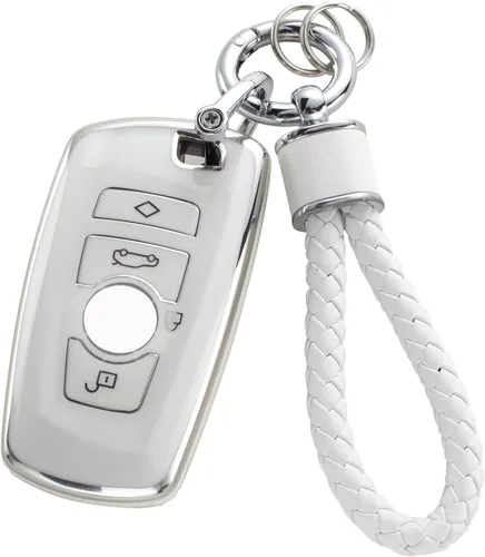 Miniatura 36 de YO&YOYE - Funda para llavero Ford con llavero, protector de llavero de TPU suave para F150 Explorer Mustang Edge Lincoln MKZ MKX MKC