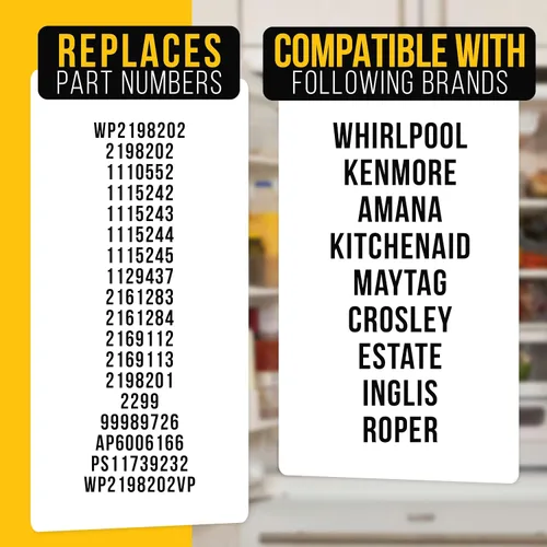 Miniatura 7 de PartsBroz WP2198202 2198202 Control de termostato para Whirlpool Kenmore Roper Estate Refrigerador Parte PS11739232 1110552 1115242 AP6006166