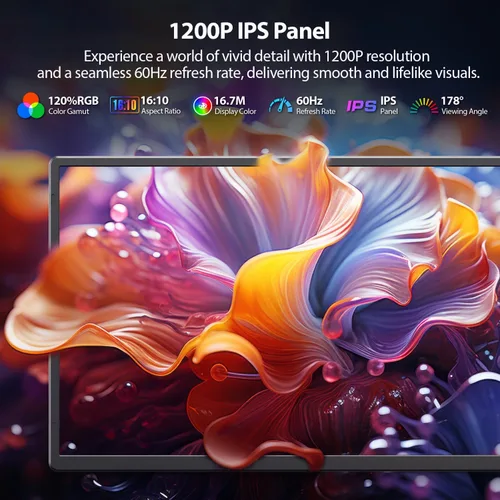 Miniatura 2 de Monitor portátil de 16.2 pulgadas FHD 1200P USB-C/HDMI con soporte retráctil y altavoces, pantalla de computadora ultradelgada HDR, pantalla
