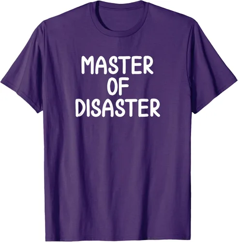 Miniatura 23 de Camiseta divertida con texto en inglés "Master Of Disaster