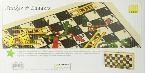 Miniatura 2 de CHH Games Juego de serpientes y escaleras de madera plegables CHH
