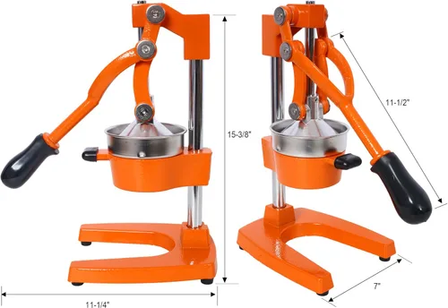 Miniatura 2 de Exprimidor de cítricos de hierro fundido, prensa manual extra grande de grado comercial, exprimidor de encimera resistente para jugo de naranja